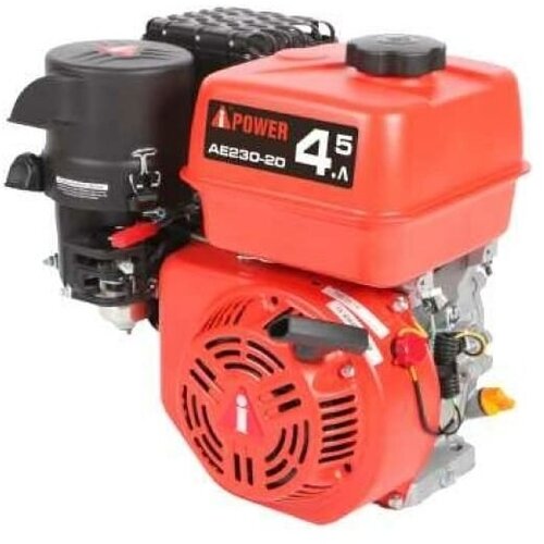Бензиновый двигатель A-IPOWER AE230-19 (вал 19, 7.5 л. с.) для Мотоблока, Культиватора, Виброплиты бензиновый двигатель для мотоблока a ipower ae200 19 вал 19 6 5 л с