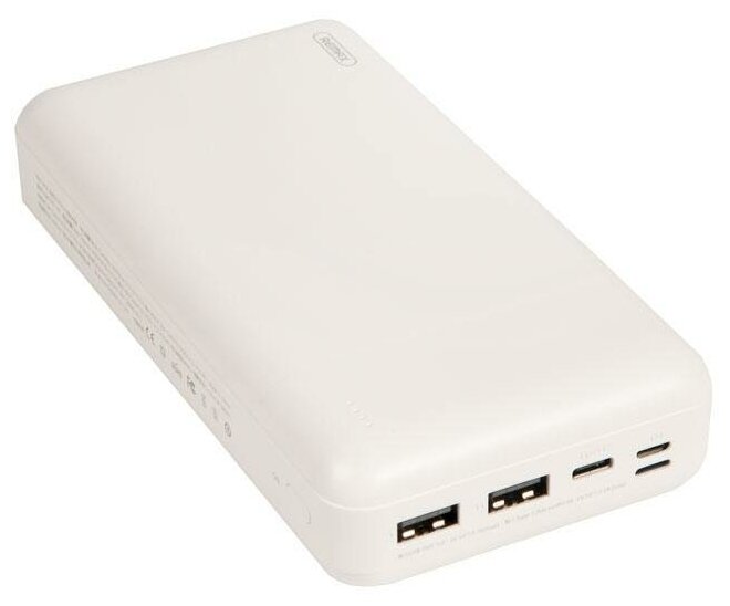 Внешний аккумулятор REMAX RPP-167 Lango Power Bank, 2.1A, (30000mAh), white 6972174154886