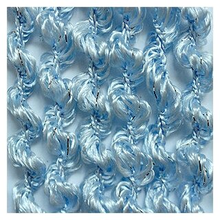 Нитяная штора Vershtor кисея однотонная, 5мм Спираль с люрекс 3х3м, голубая, большая плотность, арт. Jump211