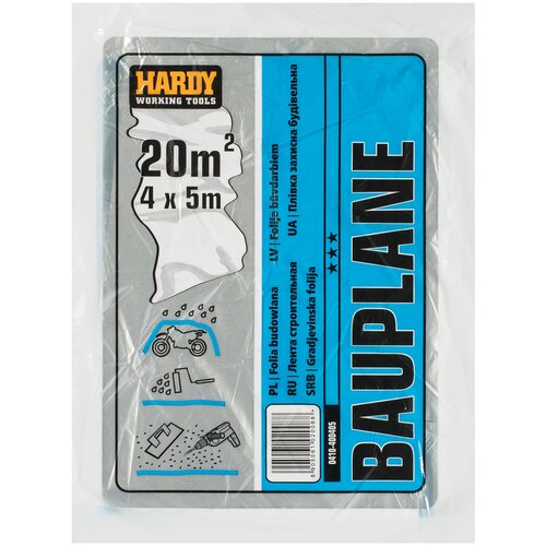 Защитная пленка HARDY LDPE, толщина 40 мкм, 4м x 5м 0410-400405