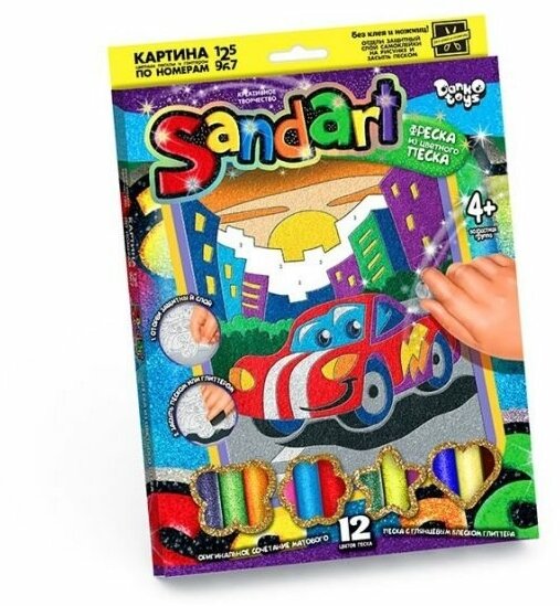Фреска из песка Danko Toys Sand Art Машинка (SA-01-01)