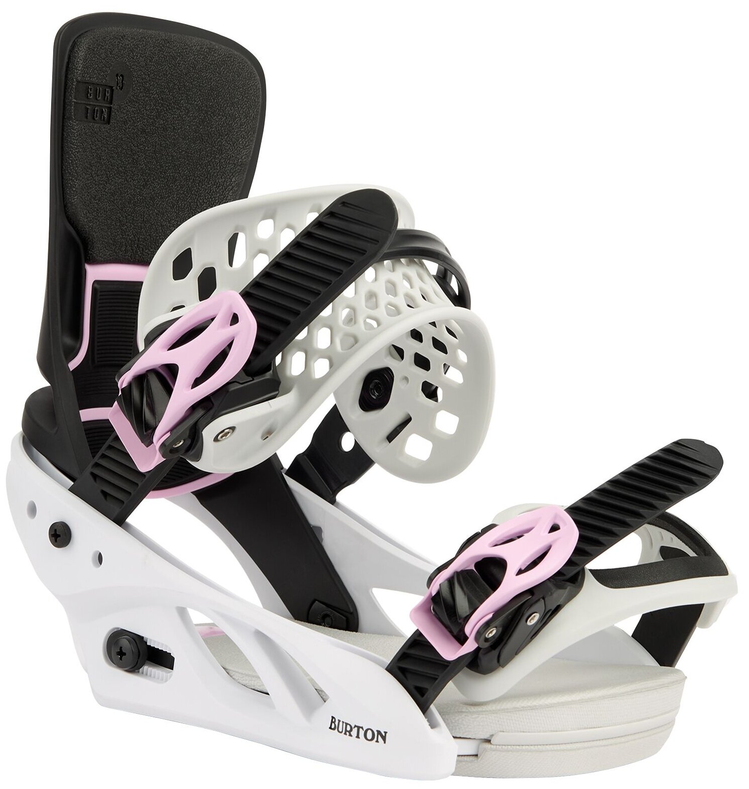 Крепления сноубордические Burton 2021-22 LEXA X BLACK/WHITE/ROSES, размер: L