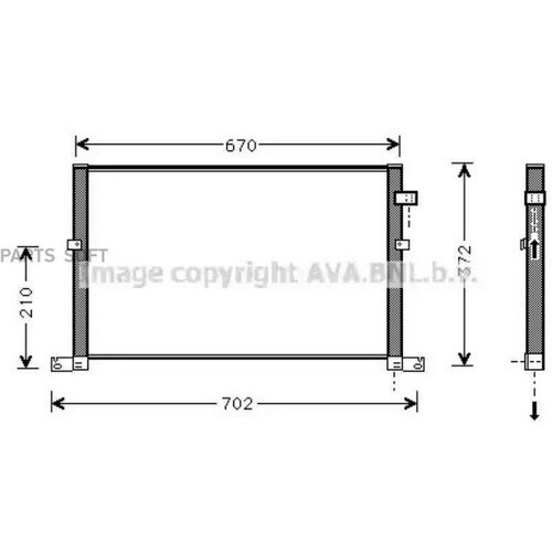 AVA FD5334 Радиатор кондиционера Ford Mondeo III ()
