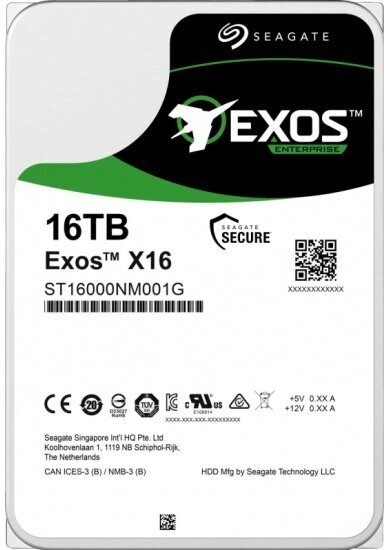 Жесткий диск Seagate Exos7E8 SATA 16TB 7200RPM 6GB/S 256 MB (ST16000NM001G)