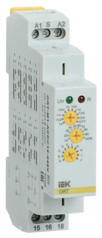 Реле времени ORT многофункциональное 1 конт. 12-240В AC/DC IEK ORT-M1-ACDC12-240V ( 1шт. )