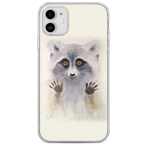 фото Силиконовый чехол "енот за стеклом" на apple iphone 11 / айфон 11 case place
