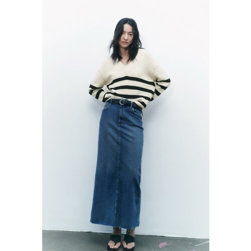 фото Свитер из хлопкового трикотажа в полоску zara