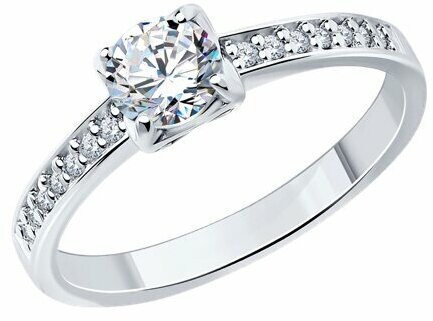Серебряное кольцо Diamant 94-110-01712-1 с фианитом 