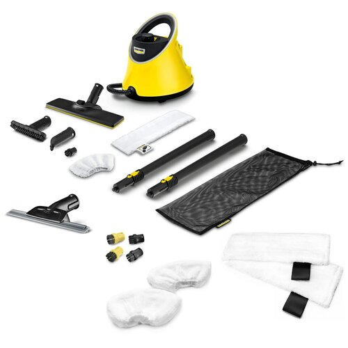 Пароочиститель KARCHER SC 2 Deluxe EasyFix + аксессуары, желтый/черный