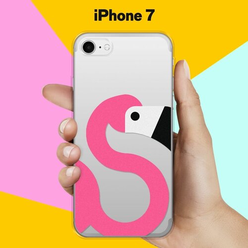 Силиконовый чехол Фламинго на Apple iPhone 7