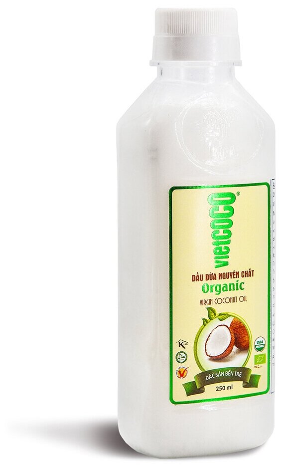 Кокосовое масло Vietcoco натуральное (Virgin coconut oil), 250 мл