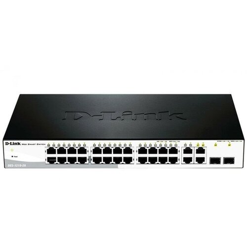 D-Link DES-1210-28C2A Настраиваемый L2 коммутатор с 24 портами 10100Base-TX 2 портами 101001000Base-T и 2 комбо-портами 1001000Base-TSFP 1276900₽