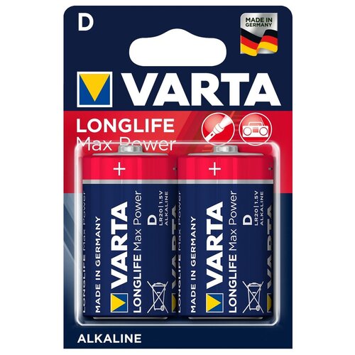 Батарейка Varta LONGLIFE MAX POWER (MAX TECH) LR20 D BL2 Alkaline 1.5V