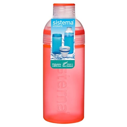 Бутылка Sistema Hydrate 840 питьевая Трио, 700 мл, красный