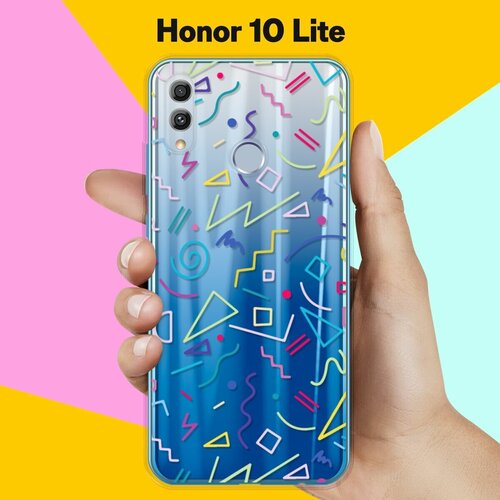 Силиконовый чехол Цветной узор на Honor 10 Lite