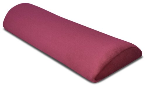 Полувалик массажный под поясницу или шею, подушка полувалик для массажа, вишневый