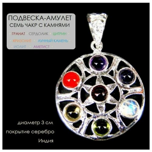 фото Подвеска чакровая круглая 3см cocosmarket