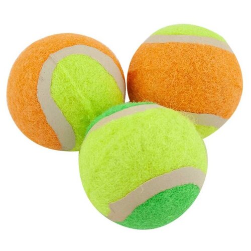 Мячи для большого тенниса TIGER цветной, 3 штуки в пакете мячи для большого тенниса tiger 3 штуки в пакете