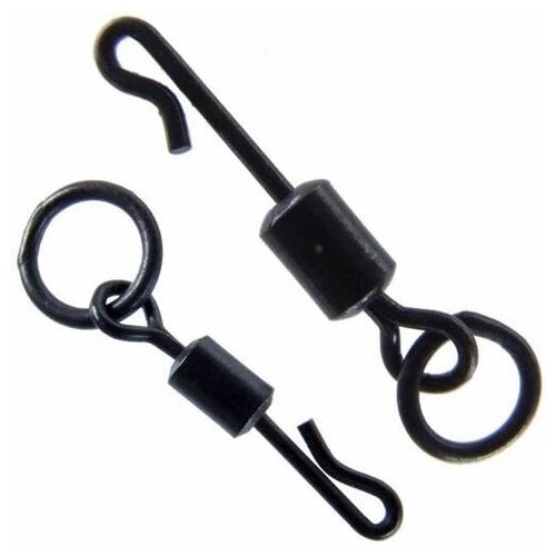 вертлюг carp pro flexi ring swivels 4 Kaida Вертлюг быстросъемный #4 COVERT FLEXI-RING KWIK LOK SWIVELS