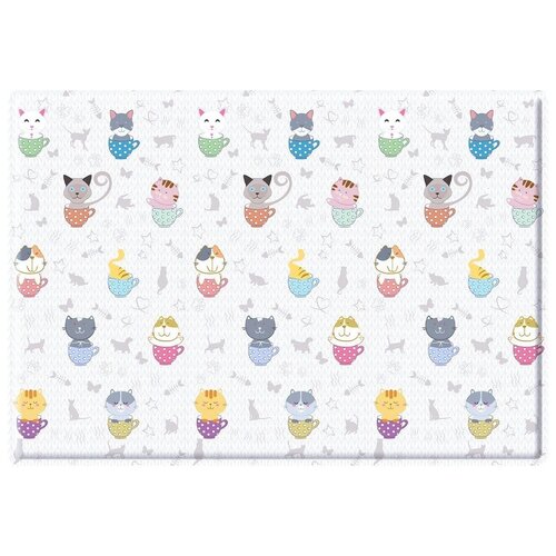 фото Развивающий коврик mambobaby soft cat&star двухсторон 190х130х1см