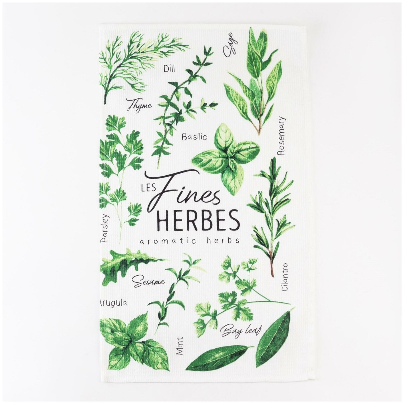 Полотенце кухонное Доляна Fines herbes, 35х60 см, 100% хл, 160г/м2 - фотография № 2