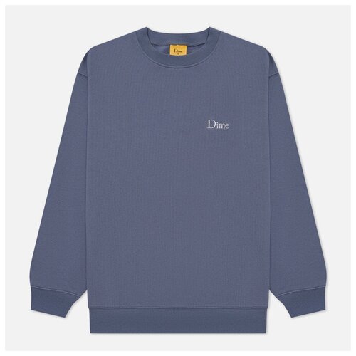 фото Мужская толстовка dime small logo classic crew neck синий , размер xl