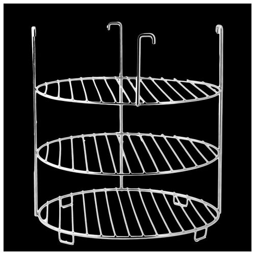 Этажерка-гриль универсальная (3х ярусная большая), В-30 см, Д-29 см