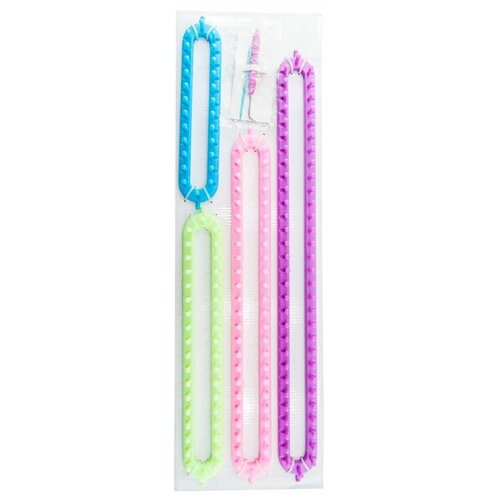 Устройство для вязания, 4 размера 56см, 46см, 35,5см, 25см фиолетовый, розовый, голубой, зеленый HEMLINE T1942 knits cool набор для вязания шарф пояс сумочка 1 синие нити