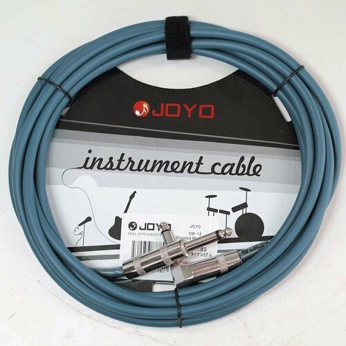 Кабель аудио 1xJack - 1xJack Joyo CM-12 Blue 4.5m кабель kz acoustics transparent blue silver 498 core upgrade cable c