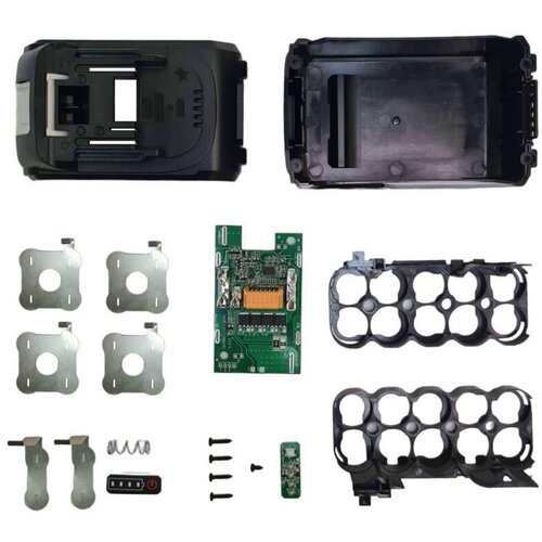 Корпус аккумулятора Makita 18V Drillpro Wosai Abeden Heimerdinger под элементы 21700 с защитой от переразряда Набор для сборки с контроллером BMS