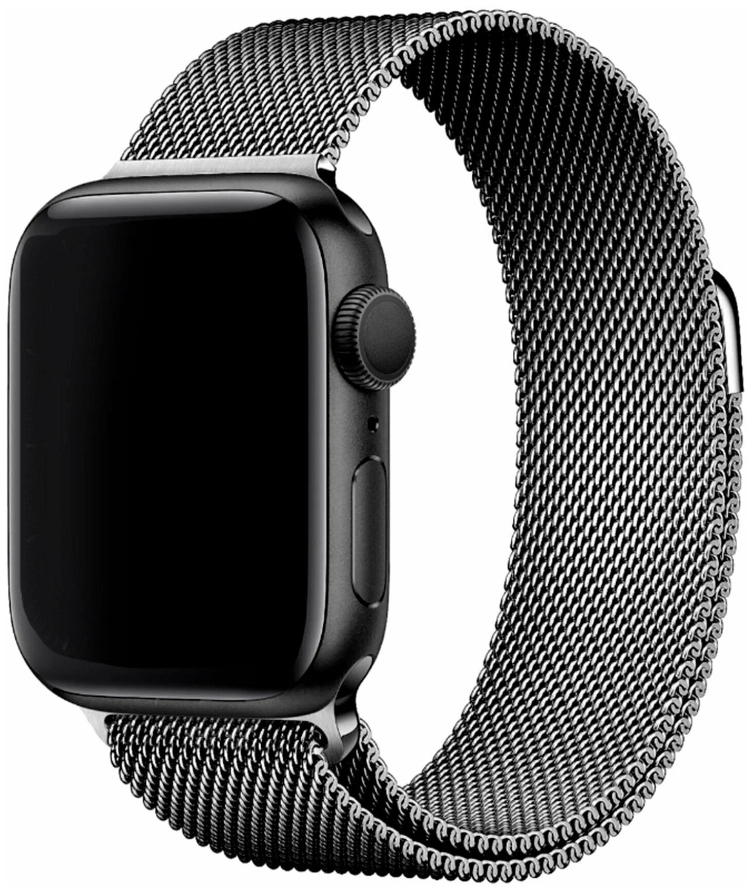 Ремешок Миланская петля для Apple watch 42/44/45/49 mm черный