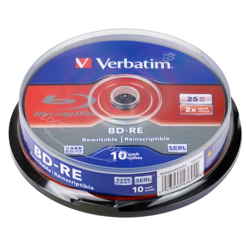 фото Bd- диск verbatim 25 gb, 2x, jewel case (10шт)