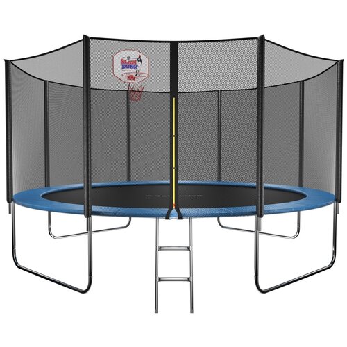 фото Батут getactive jump 14ft с лестницей внешней сеткой кольцом 14480s2y-l синий