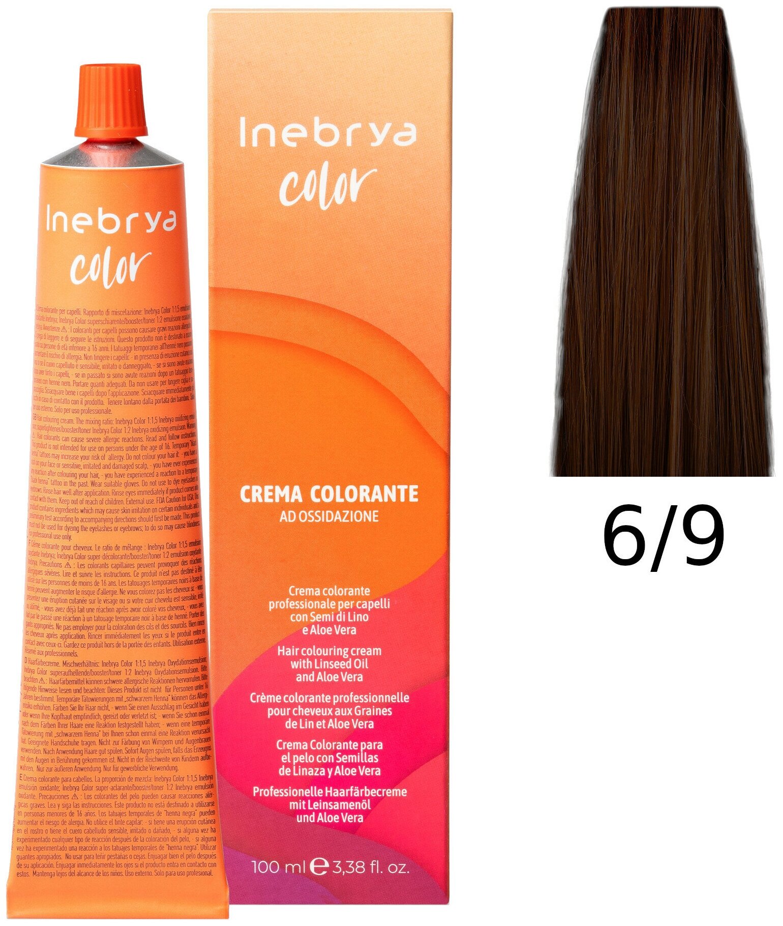 Крем-краска Inebrya Color Professional 6/9 Тёмный блонд Шоколадный 100 мл