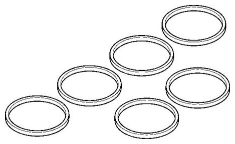 Прокладка коллектора BMW 1/3/5/X3/X5 04- 2.5/3.0 впускного компл. ELRING 537890