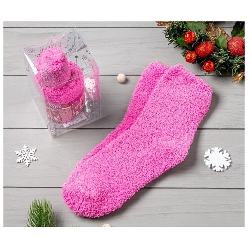 фото Носки kaftan пусть весь мир подождёт 4679391, размер 23-25 см (37-39), розовый