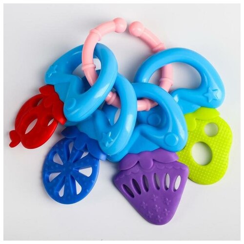 фото Крошка я набор прорезывателей «ягоды», 4 шт, цвет микс, розовое кольцо