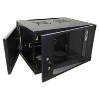 Шкаф настенный Next, 15U 550x450, стеклянная дверь, черный, I