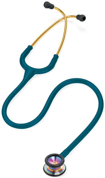 Стетоскоп Littmann Classic II Pediatric Морская волна с радужным оголовьем (Caribbean Blue/Rainbow), 2153