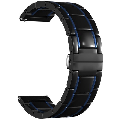 фото Универсальный керамический ремешок для часов 20 mm lyambda libertas dsg-09-20- bd black/dark blue