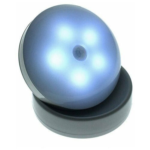 Светодиодный светильник - ночник с датчиком света / освещенности и движения, Espada, E-UFOM360WL с подставкой на магните, свет холодный белый