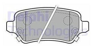 Колодки тормозные дисковые зад, DELPHI LP1717