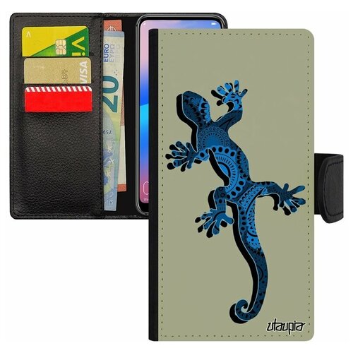 фото Чехол-книжка на мобильный samsung galaxy s8, "саламандра" василиск символ utaupia