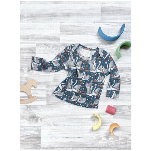 фото Футболка mjolk, размер 56, оранжевый, синий