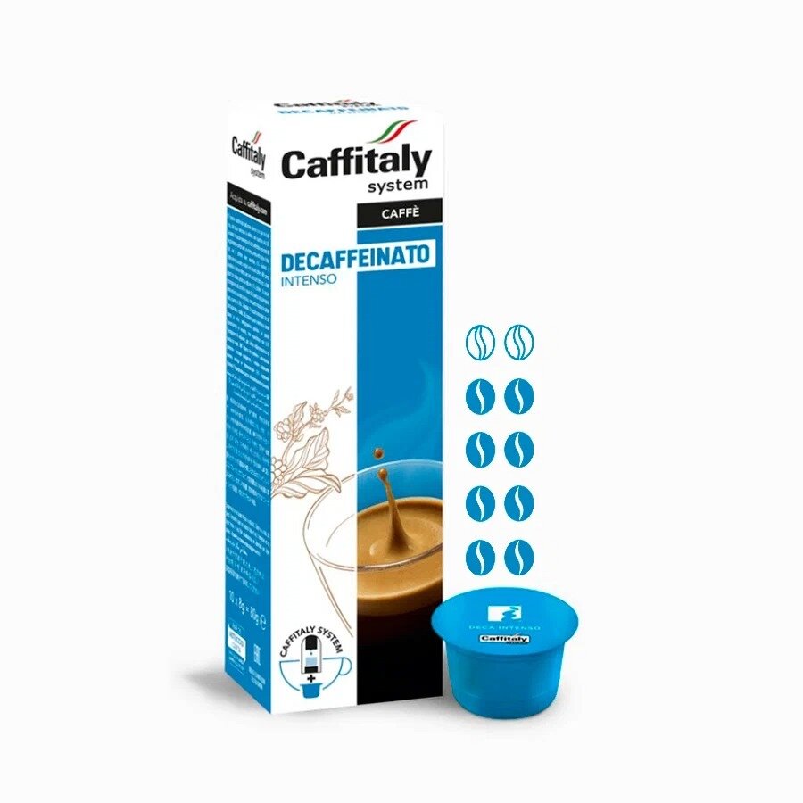 Капсулы Caffitaly для кофемашины, Decaffeinato Intenso, 10 капсул