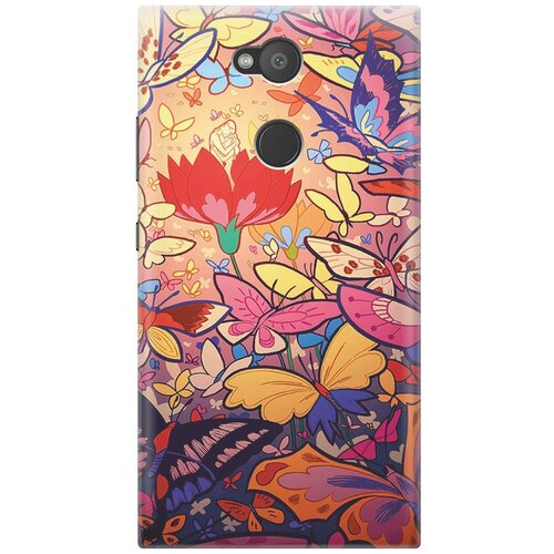 фото Re:pa накладка transparent для sony xperia l2 с принтом "красочный мир"