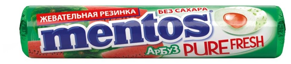 Жевательная резинка MENTOS Ролл арбуз, 15, 5г - ментос - фотография № 1