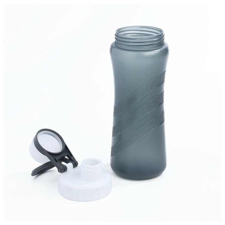 Бутылка для воды, объем 500 мл, размер 20,2 х 7,5 х 6,7 см, цвет серый - фотография № 13