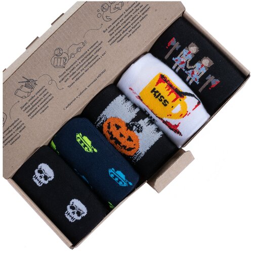 фото Набор из 5 пар мужских носков moscowsocksclub микс 1, размер 27 (41-43)