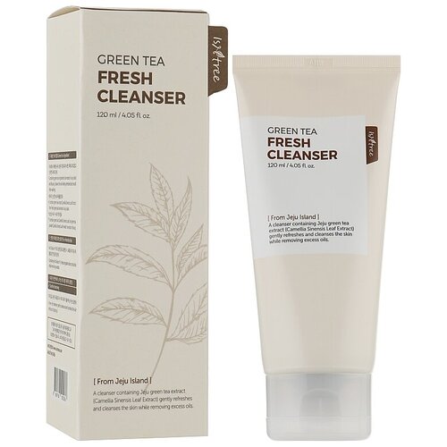 Очищающая пенка для жирной кожи с зеленым чаем ISNTREE Green Tea Fresh Cleanser, 120мл